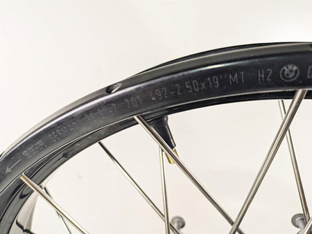 2010 BMW R1200GS K25 Front Wheel Rim 19x2.5 Spoke Black -Read 36318553003 {{ shop.shopifyCountryName }} - Mototech271
