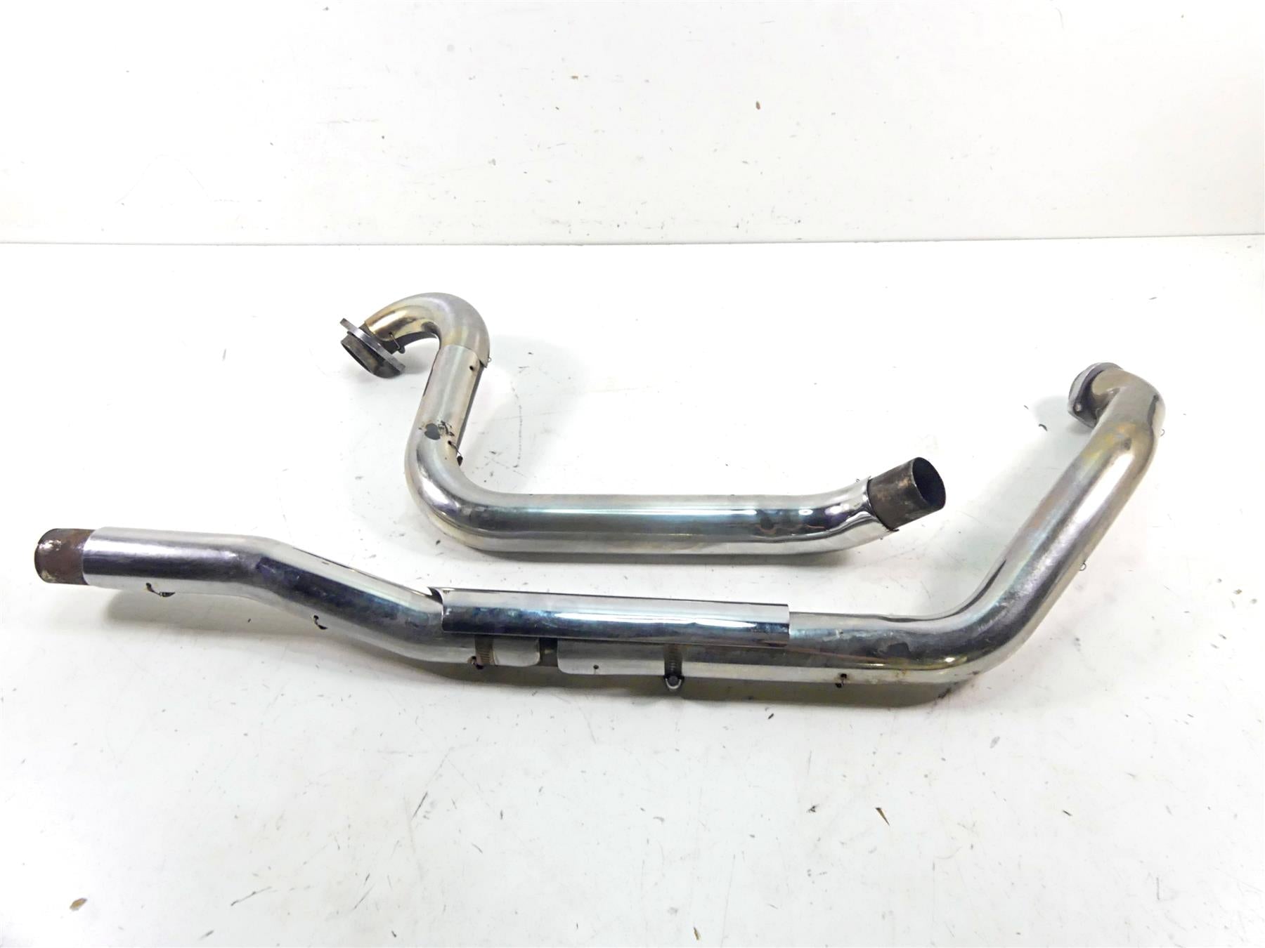 2002 Harley Touring FLHTC Electra Glide True Dual Exhaust Pipe Header ...