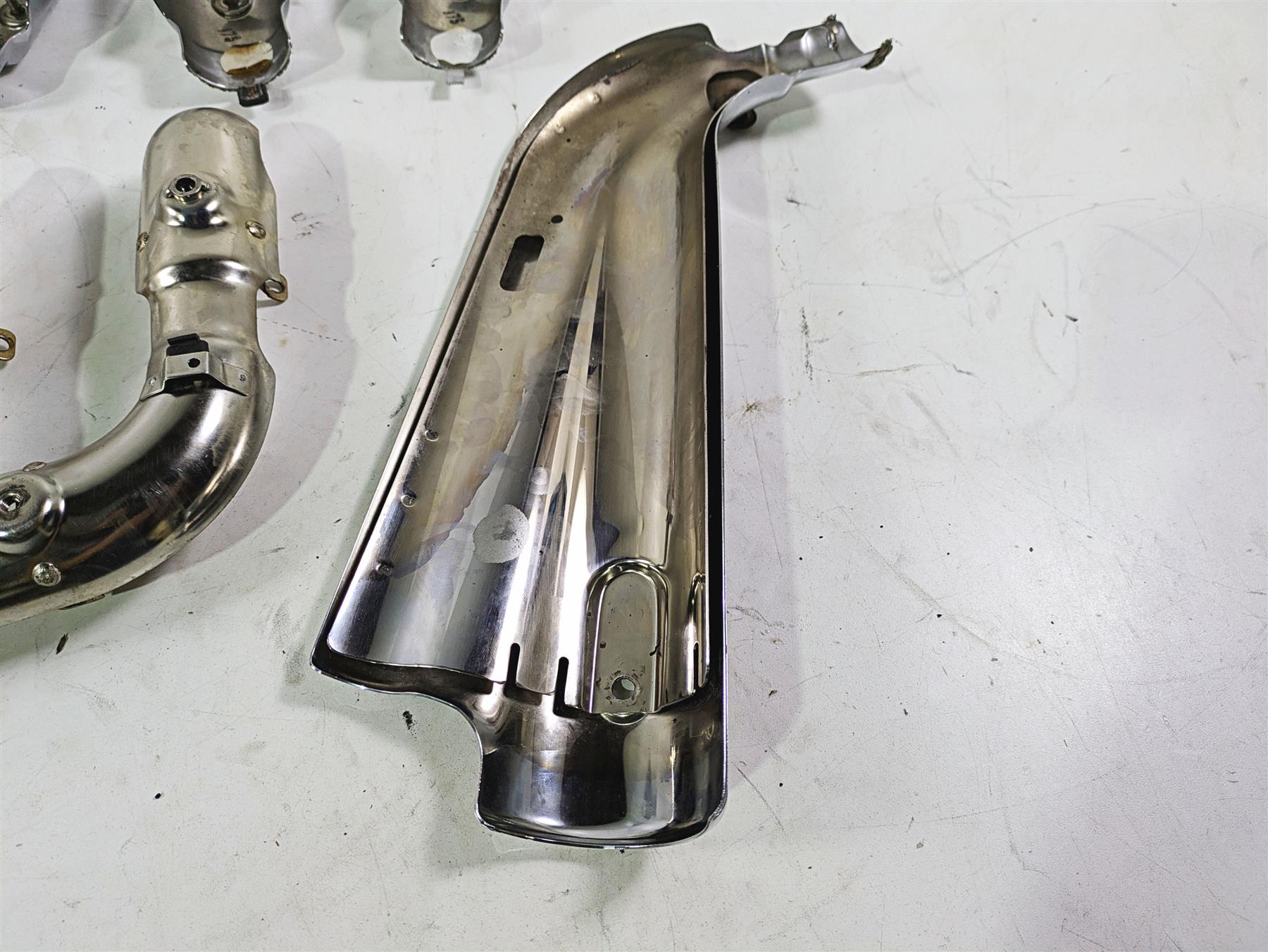 2006 Triumph Rocket 3 Exhaust Chrome Heat Shield Cover Set T2208512 {{ shop.shopifyCountryName }} - Mototech271