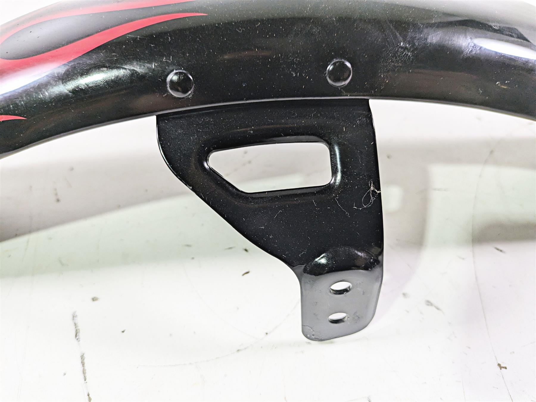 2007 Harley FXDWG Dyna Wide Glide Front Fender Red Flames 60141-06B {{ shop.shopifyCountryName }} - Mototech271