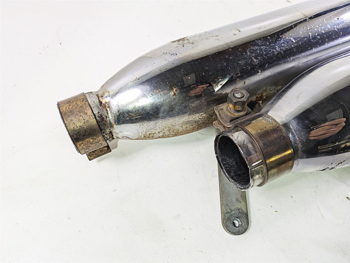 2004 Victory Kingpin Exhaust Muffler Silencer Slash Cut Set {{ shop.shopifyCountryName }} - Mototech271