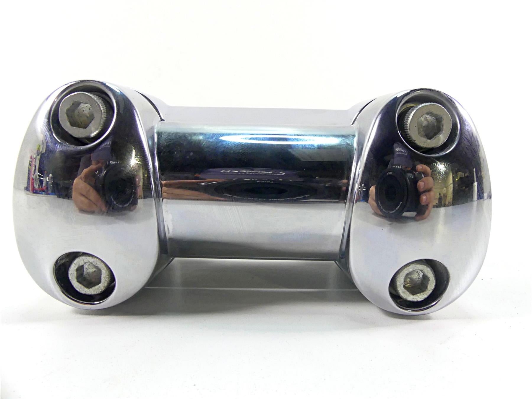 2010 Harley FXDF Dyna Fat Bob Chrome Handlebar Riser Holder Clamps 55858-08 {{ shop.shopifyCountryName }} - Mototech271