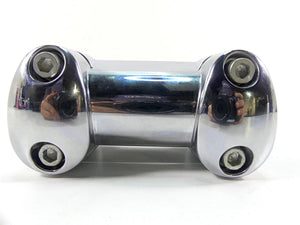 2010 Harley FXDF Dyna Fat Bob Chrome Handlebar Riser Holder Clamps 55858-08