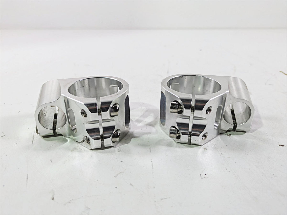 2003 Kawasaki ZX9R Ninja Tarazon 46mm Clip On Handle Bar Clamp Set for 22mm Bar {{ shop.shopifyCountryName }} - Mototech271