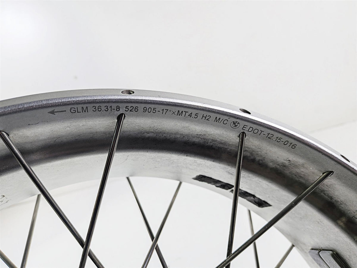 2016 BMW R1200 GS K50 17x4.5 Spoke Rear Wheel Rim 36318526651 36318526904 {{ shop.shopifyCountryName }} - Mototech271