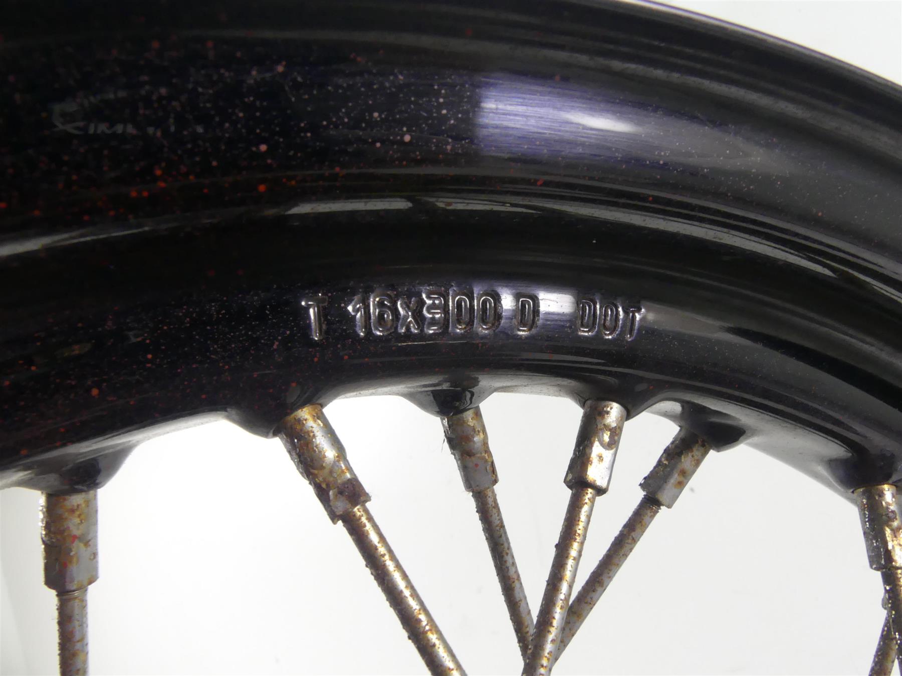 2016 Harley FLS Softail Slim Front Spoke Wheel Rim 16x3 + Rotor -Read 55107-12 {{ shop.shopifyCountryName }} - Mototech271