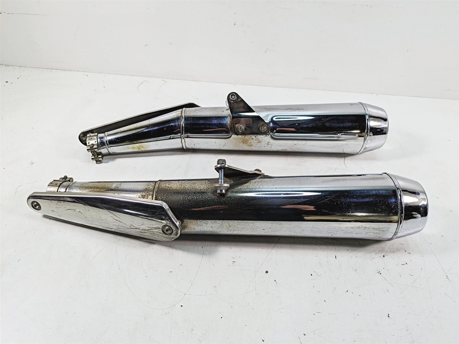 2013  Moto Guzzi V7 750 Stone Oem Exhaust Muffler Pipes Set 2B000177 884136 | Mototech271