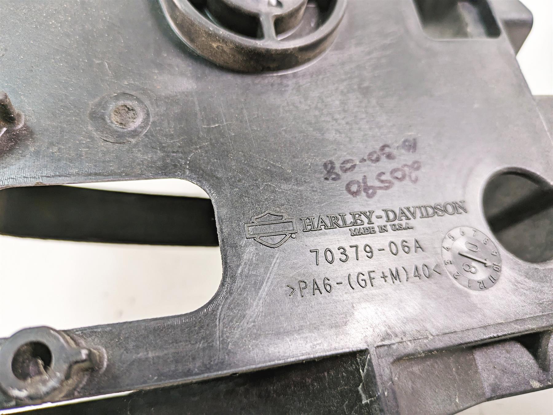 2009 Harley Dyna FXDFSE CVO Fat Bob Right Battery Tray Stay & Cover 70379-06A {{ shop.shopifyCountryName }} - Mototech271