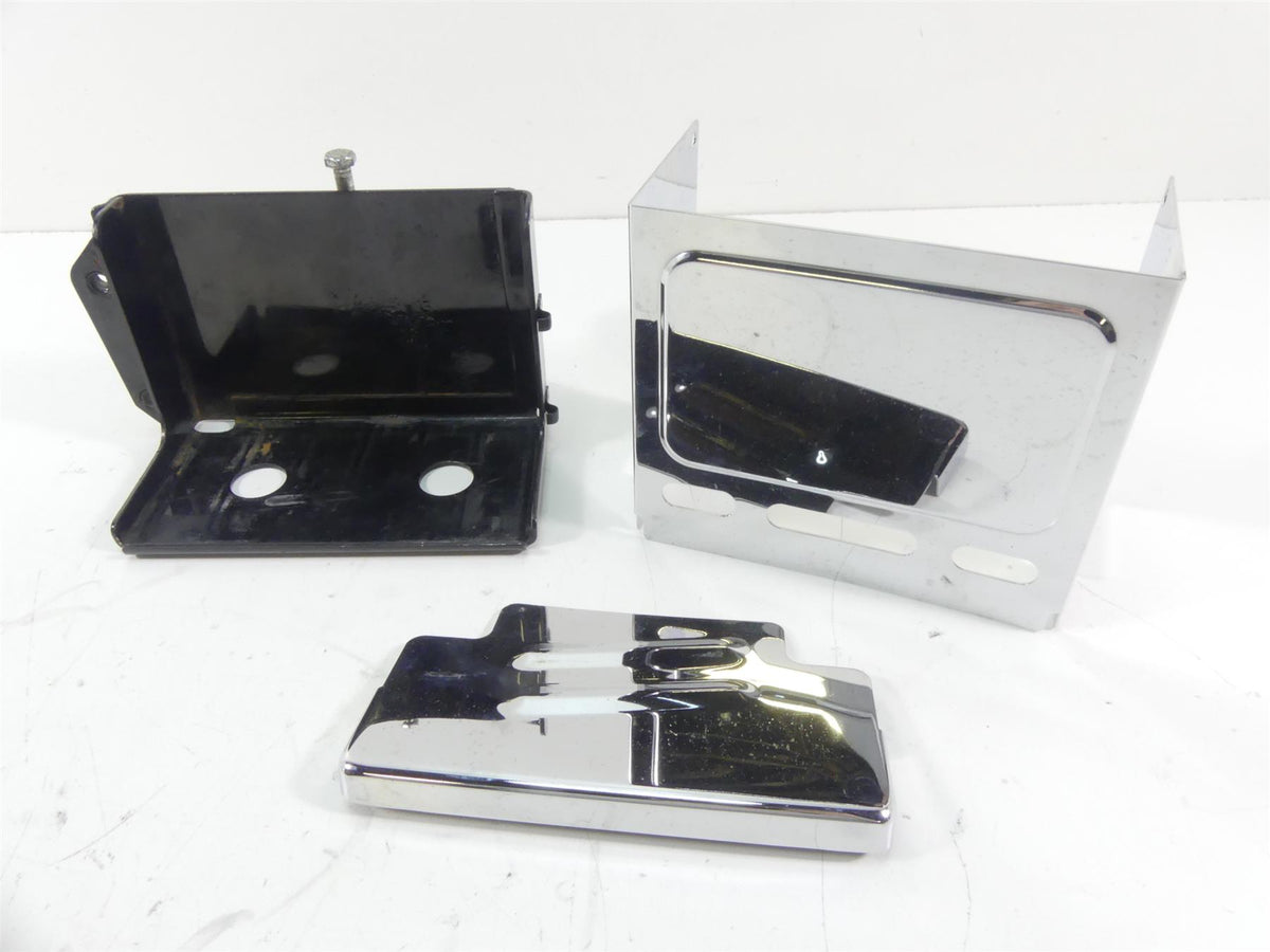 1995 Harley Dyna FXDL Low Rider Electrical Battery Chrome Cover Carrier 66347-91 {{ shop.shopifyCountryName }} - Mototech271