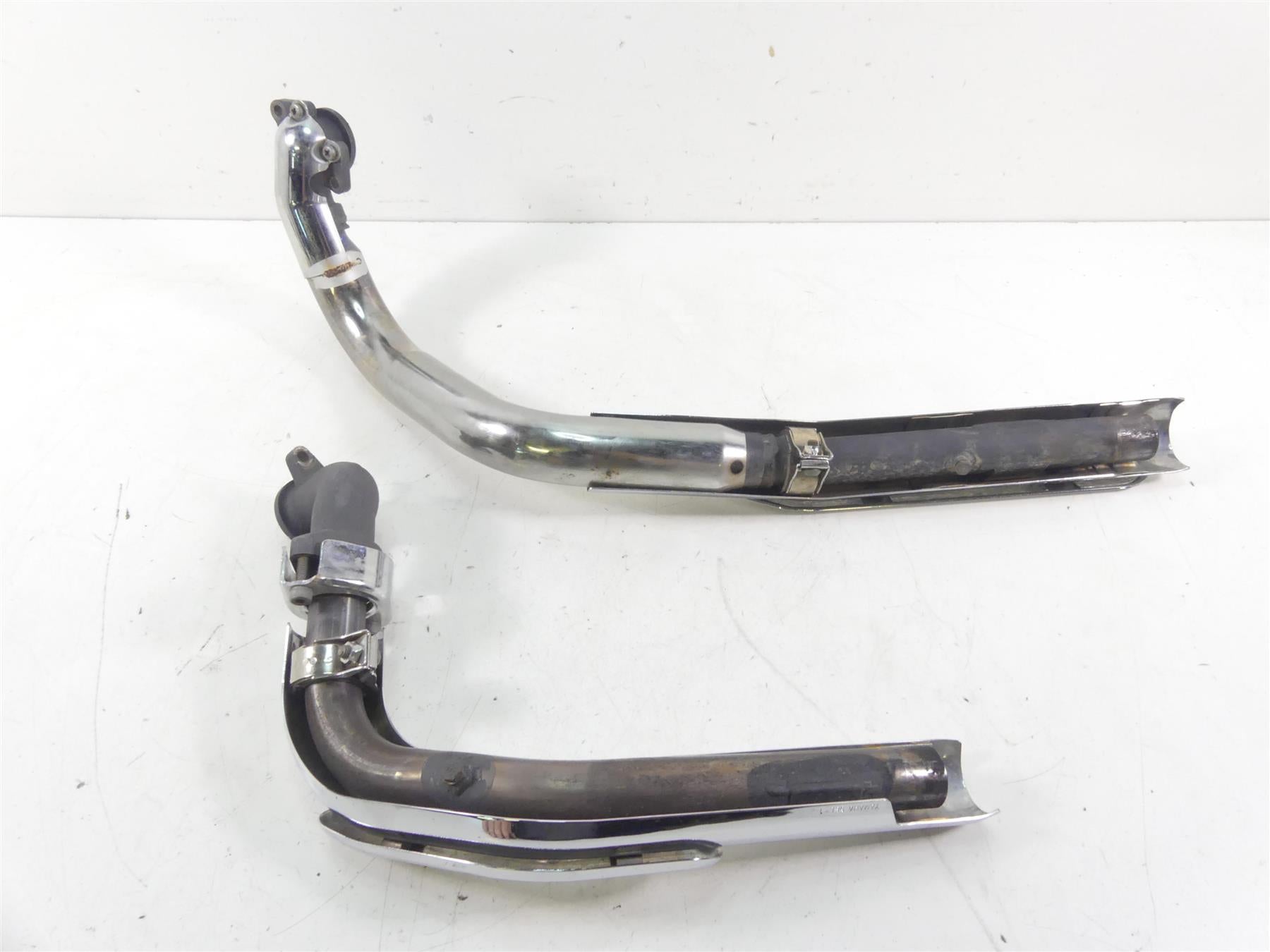 2002 Yamaha XVS1100 V-Star Oem Exhaust Pipe Header Manifold Set 5EL-14610-10-00 {{ shop.shopifyCountryName }} - Mototech271