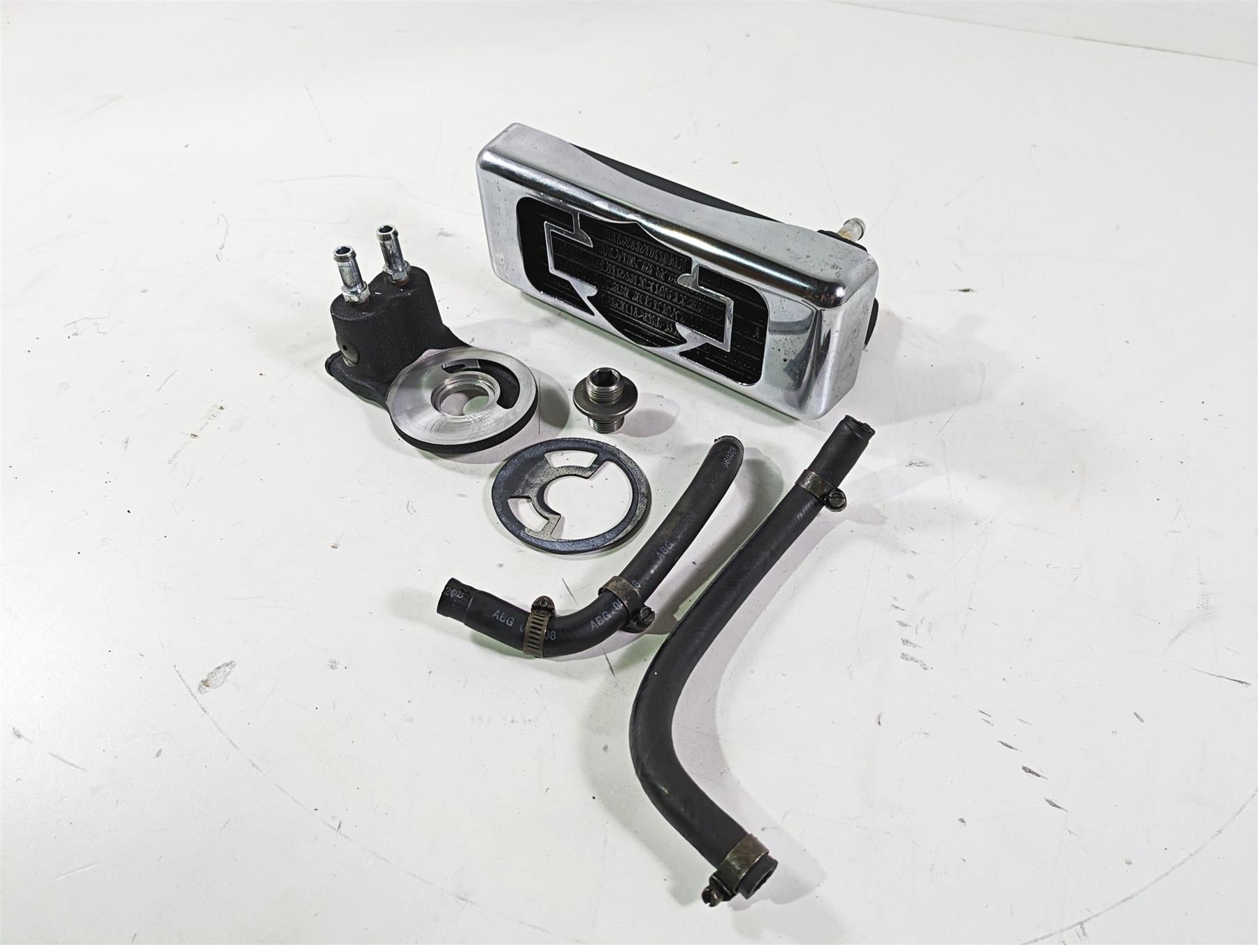 2008 Harley Touring FLHTCU E-Glide 105TH Oil Cooler Chrome Cover & Flange Set | Mototech271