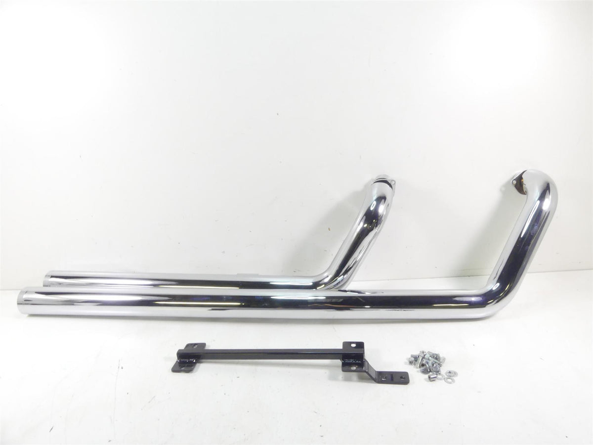 2001 Yamaha XV1600 Road Star Hard Krome 3" Big Straights Exhaust System 45-4829 {{ shop.shopifyCountryName }} - Mototech271