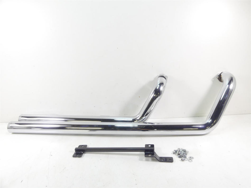 2001 Yamaha XV1600 Road Star Hard Krome 3" Big Straights Exhaust System 45-4829 {{ shop.shopifyCountryName }} - Mototech271