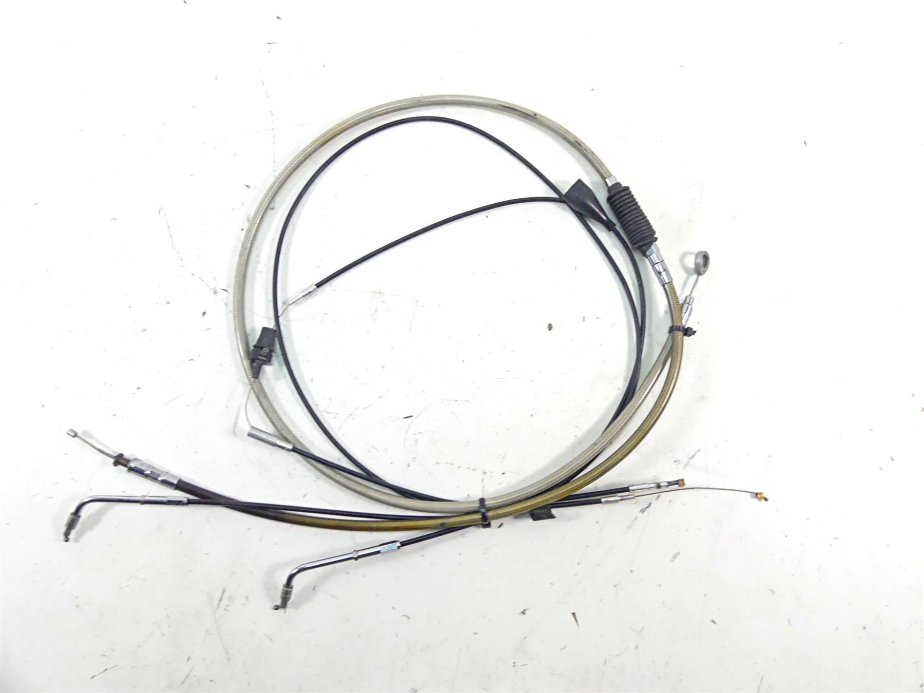 2002 Harley Touring FLHTC Electra Glide 16" Ape Hanger Clutch & Throttle Cable {{ shop.shopifyCountryName }} - Mototech271