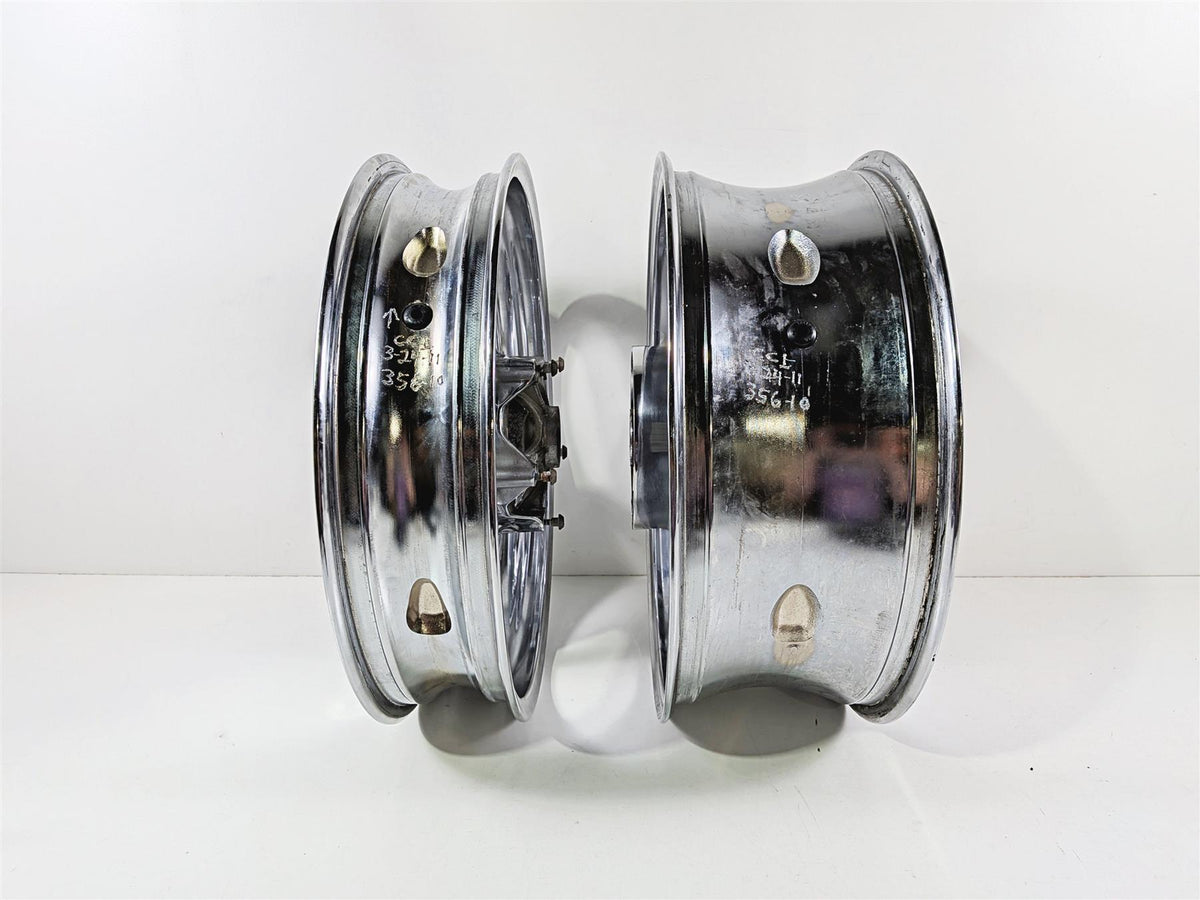 2008 Yamaha YZF R1 RN19 Front Rear Chrome Wheel Rim Set -READ 5VY-25168-00 {{ shop.shopifyCountryName }} - Mototech271