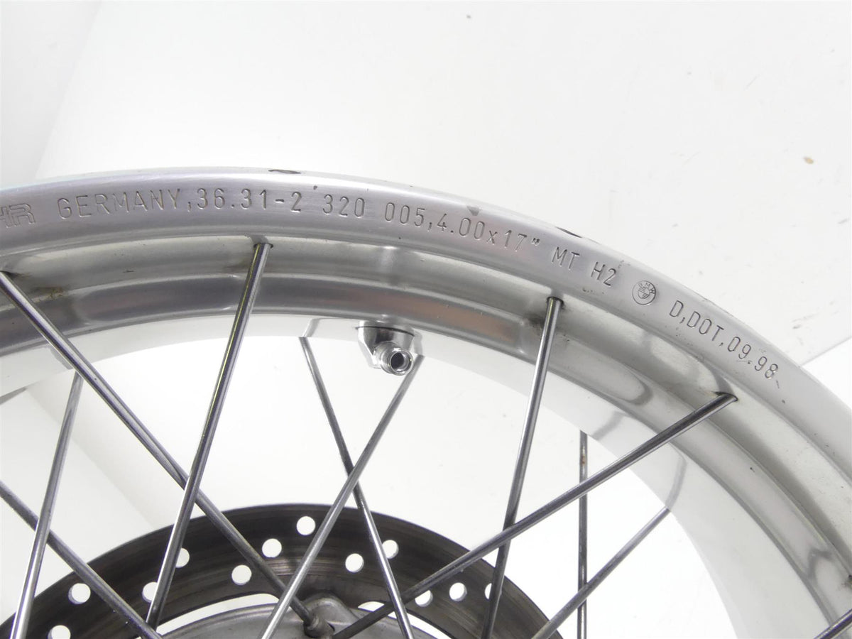 1999 BMW R1100 GS 259E Nice Straight Rear 4x17 Behr Wheel Rim 36312314932 {{ shop.shopifyCountryName }} - Mototech271