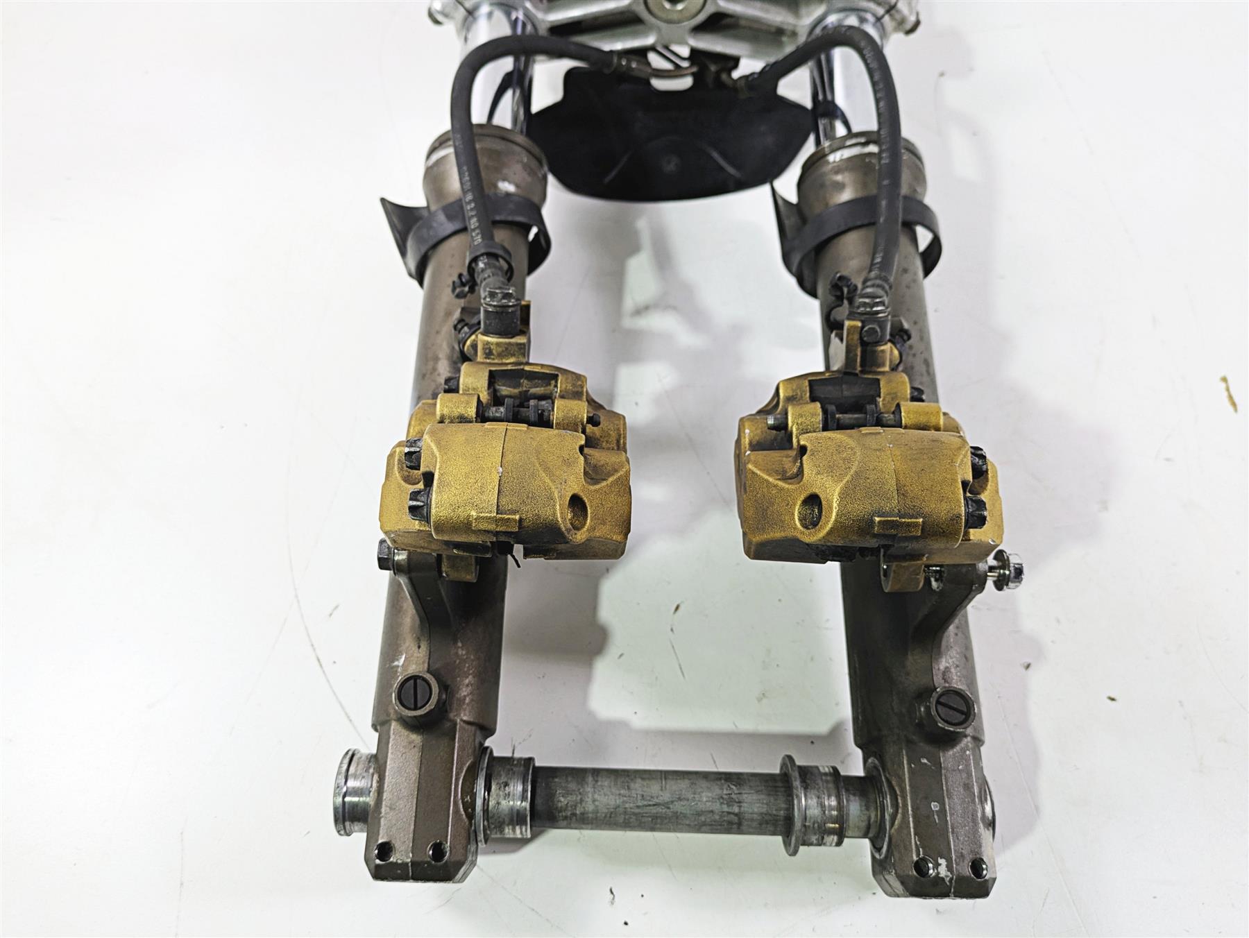 2003 Kawasaki ZX9R Ninja 46mm Front End Forks Caliper Triple Tree Set 44075-1184 {{ shop.shopifyCountryName }} - Mototech271