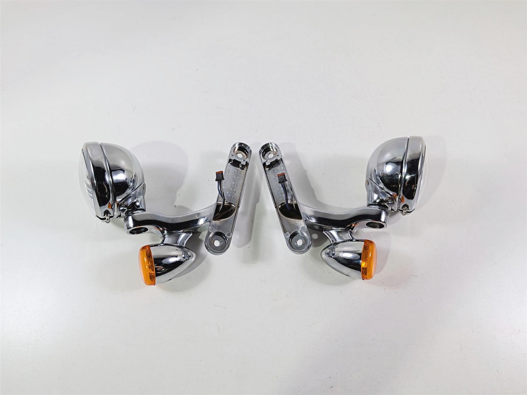 2014 Harley Touring FLHTK Electra Glide Chrome Spot Light Blinker Set 68000021-Mototech271