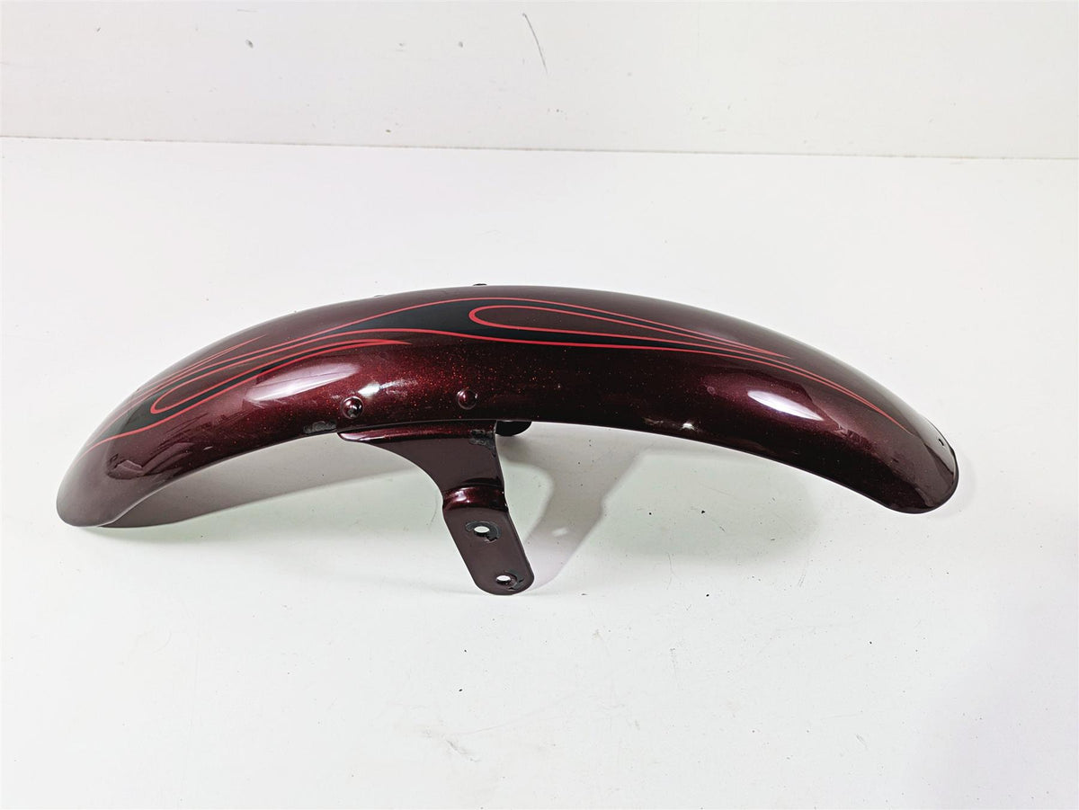 2008 Harley FXCWC Softail Rocker Front Fender Crimson Red Sunglo Deluxe 60158-08 {{ shop.shopifyCountryName }} - Mototech271