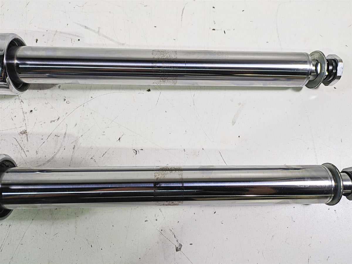 2005 Harley Softail FLSTFSE CVO Fat Boy Straight Chrome Front Fork Set 46310-05 {{ shop.shopifyCountryName }} - Mototech271