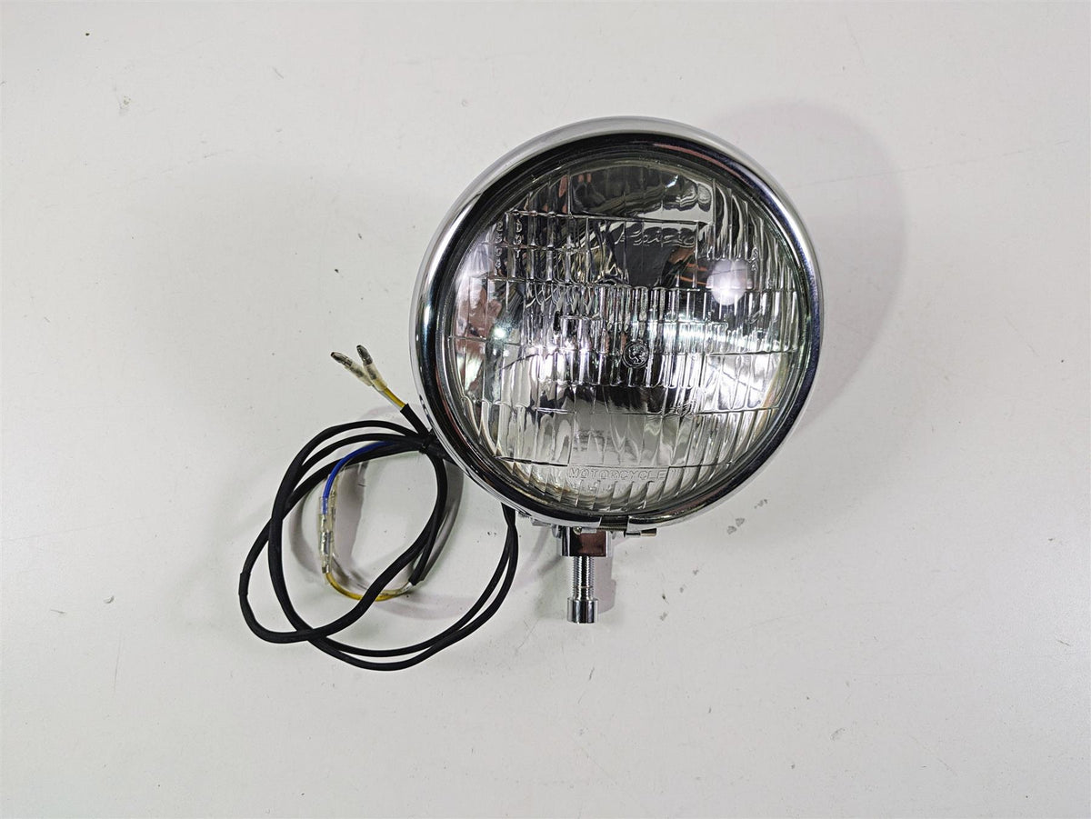 2008 Ultima Motorcycles Fat Bastard Round Chrome Headlight & Mount {{ shop.shopifyCountryName }} - Mototech271