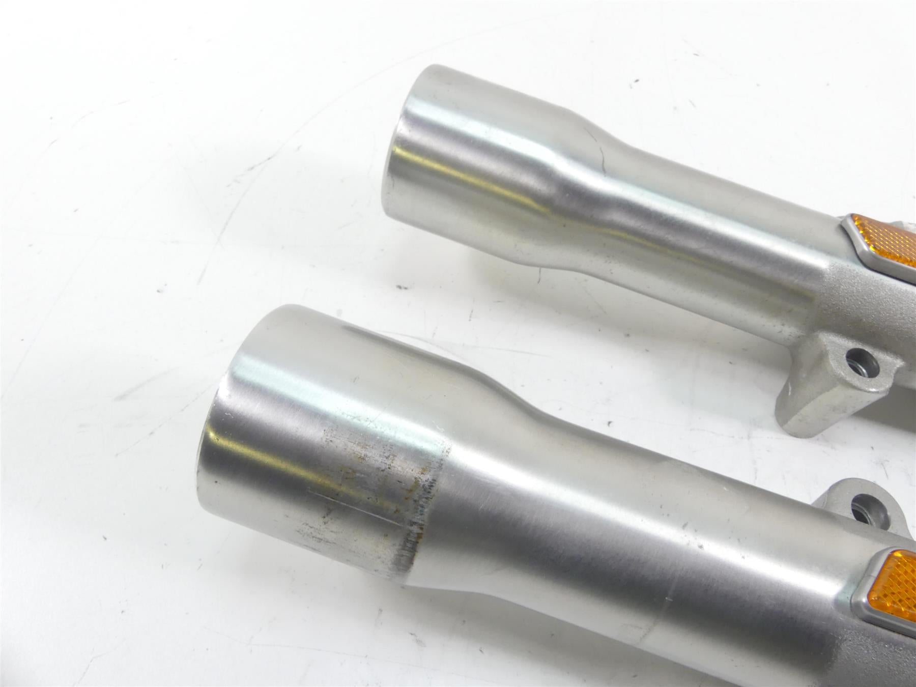 2015 Harley FLD Dyna Switchback Straight Front Fork Lower Tubes Set 45400024 {{ shop.shopifyCountryName }} - Mototech271