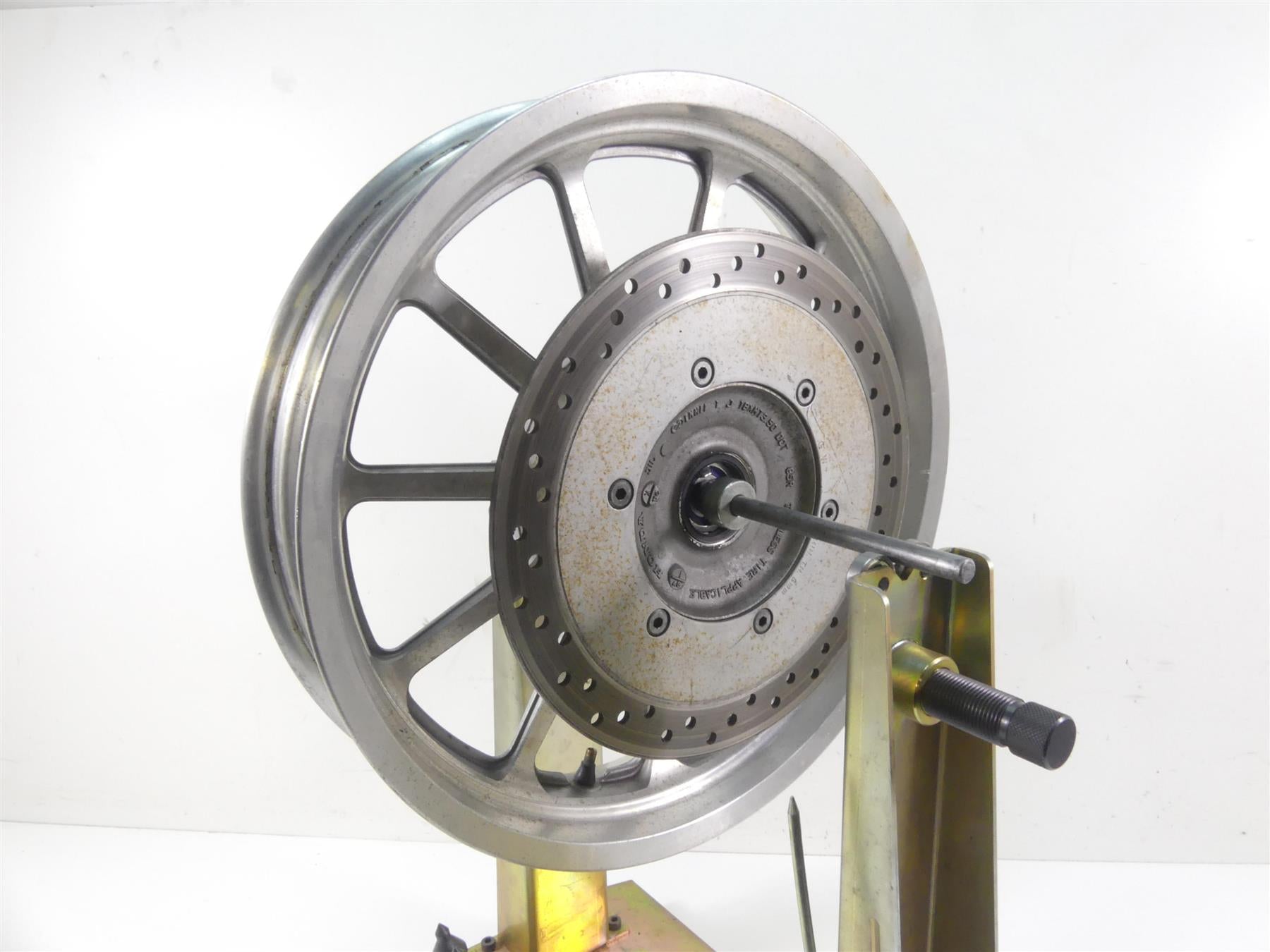 1998 Honda Shadow VT1100T Straight 18x3.5 Front Wheel Rim 42650-MBC-010 {{ shop.shopifyCountryName }} - Mototech271