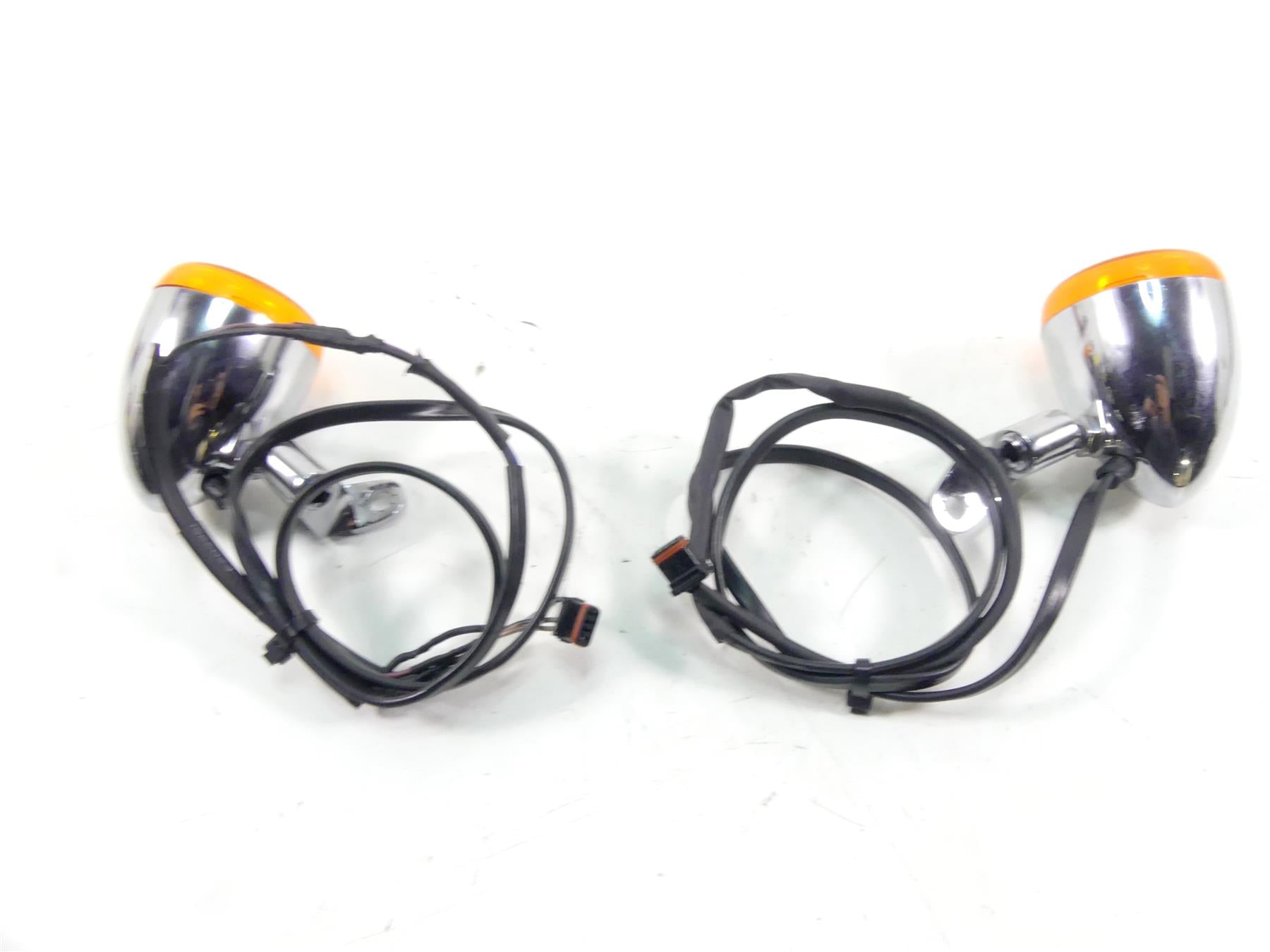 2017 Harley Softail FXSB Breakout Front Chrome Blinker Turn Signal Set 67800520 {{ shop.shopifyCountryName }} - Mototech271