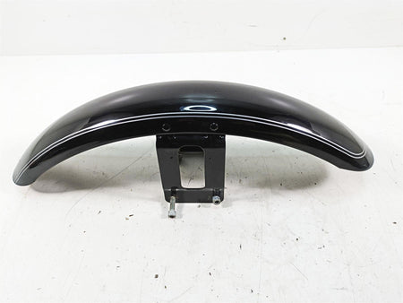 2007 Harley Sportster XL1200 C Front Fender Vivid Black Silver Stripe 58998-83 {{ shop.shopifyCountryName }} - Mototech271