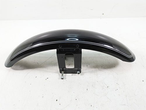 2007 Harley Sportster XL1200 C Front Fender Vivid Black Silver Stripe 58998-83 | Mototech271