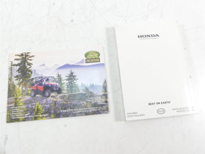 2019 Honda Talon SXS1000 S2R Owner Manual  00X31-HL6-6000