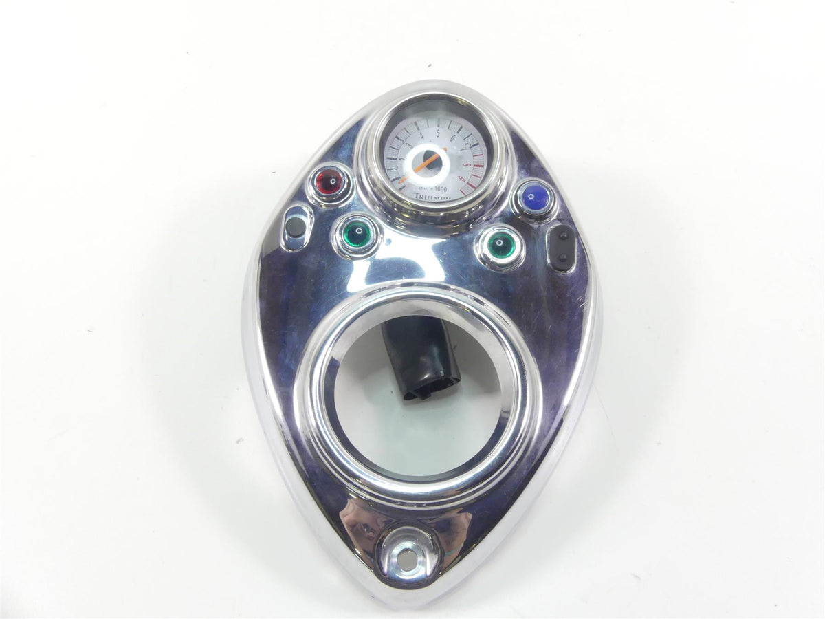2002 Triumph Bonneville America Tank Cover Panel & Tachometer Tacho A9938043 {{ shop.shopifyCountryName }} - Mototech271