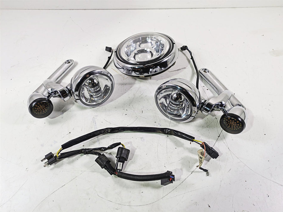 2007 Harley Touring FLHTCU SE CVO E-Glide Led Headlight Spot Light Set 69560-06 {{ shop.shopifyCountryName }} - Mototech271