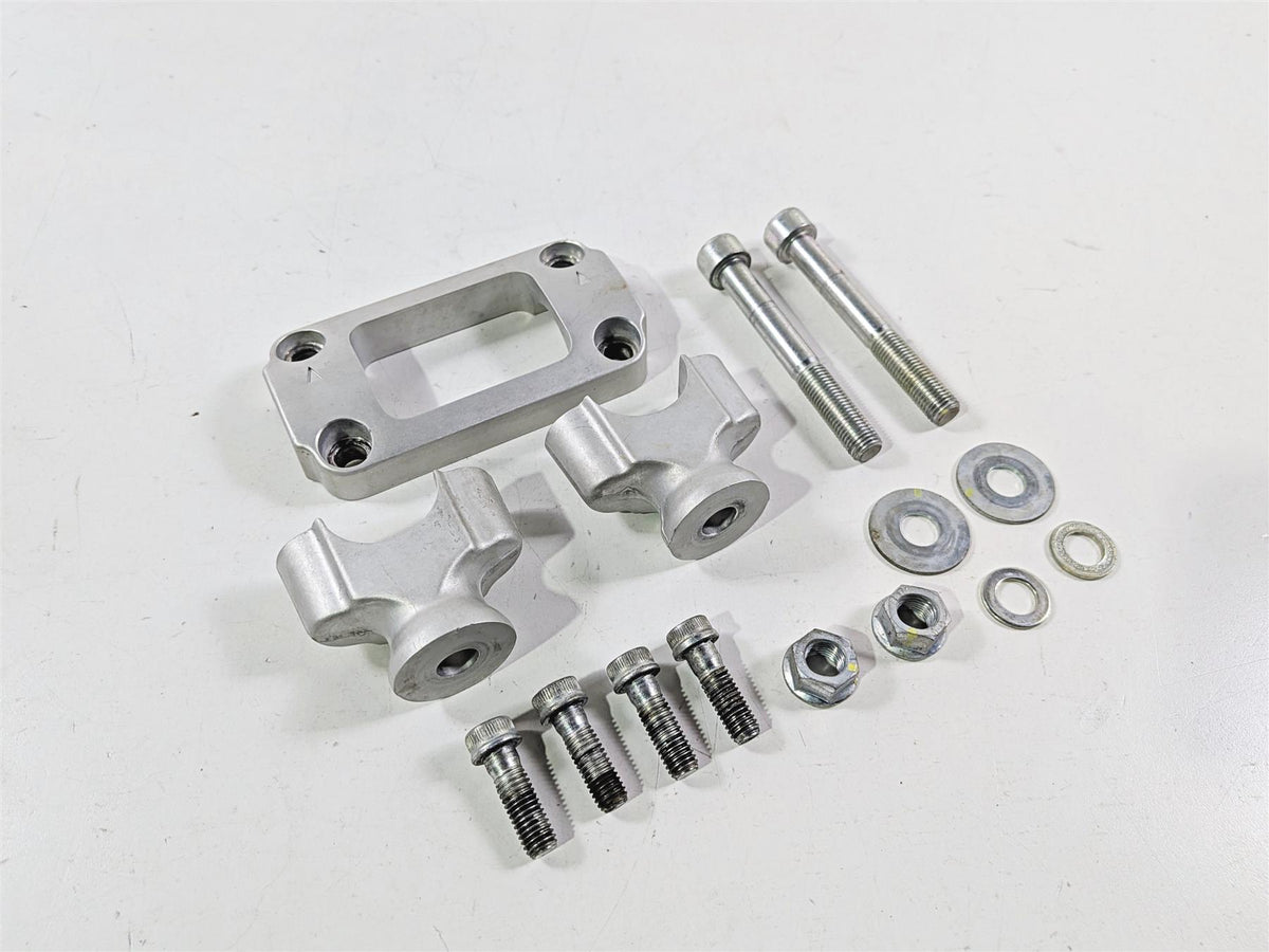2009 Ducati Hypermotard 1100 S Handlebar Riser Holder Mounts 36010621B-Mototech271