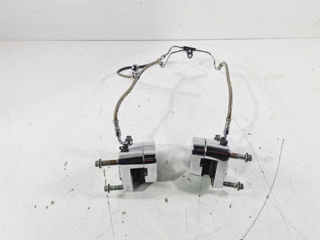 2007 Harley Touring FLHTCU SE CVO E-Glide Front Chrome Brake Caliper Set 4381-99 {{ shop.shopifyCountryName }} - Mototech271
