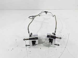 2007 Harley Touring FLHTCU SE CVO E-Glide Front Chrome Brake Caliper Set 4381-99