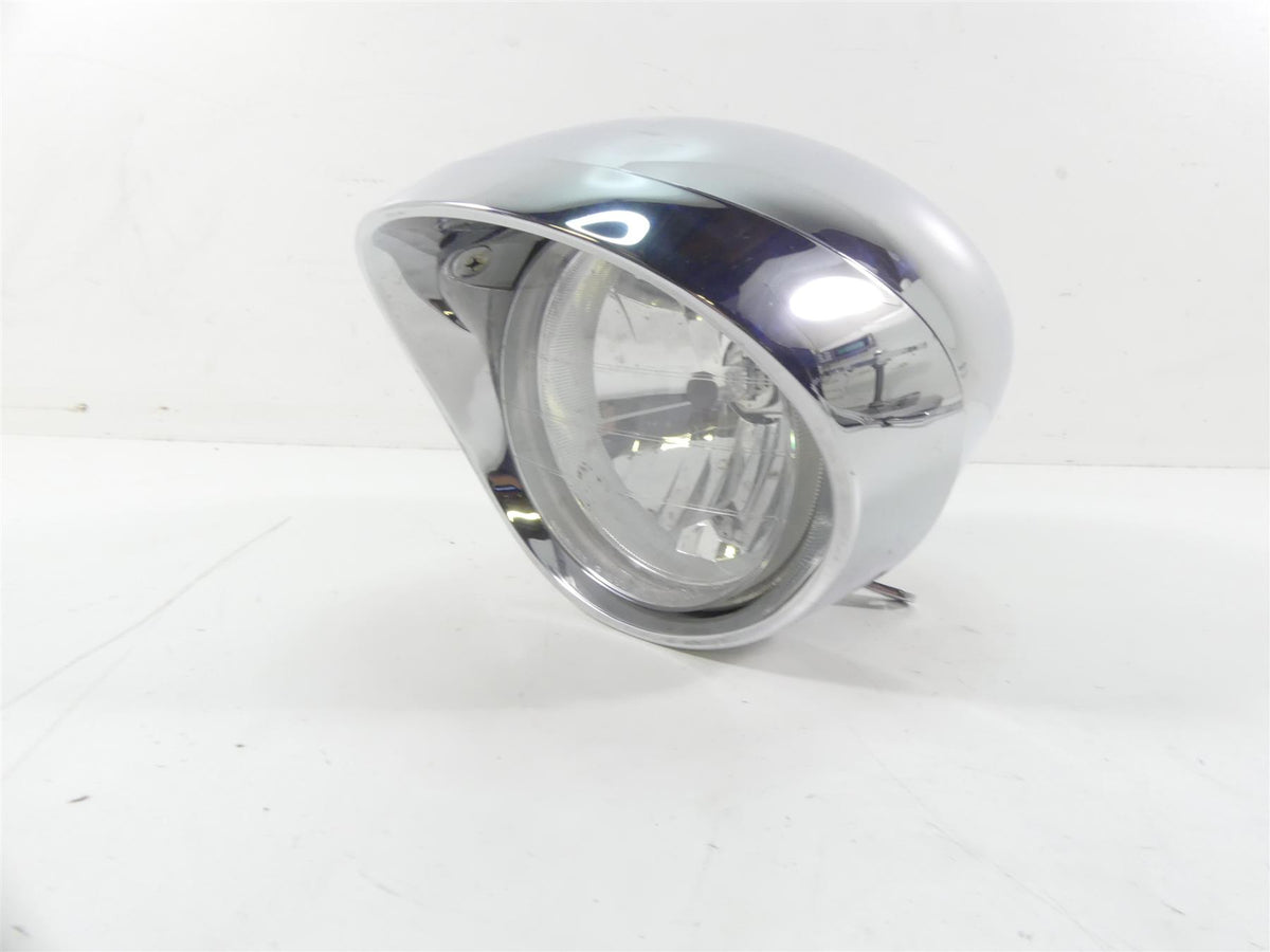 2003 Honda VTX1800R Headlight Head Light Lamp & Chrome Housing Set 33120-MEA-671 {{ shop.shopifyCountryName }} - Mototech271