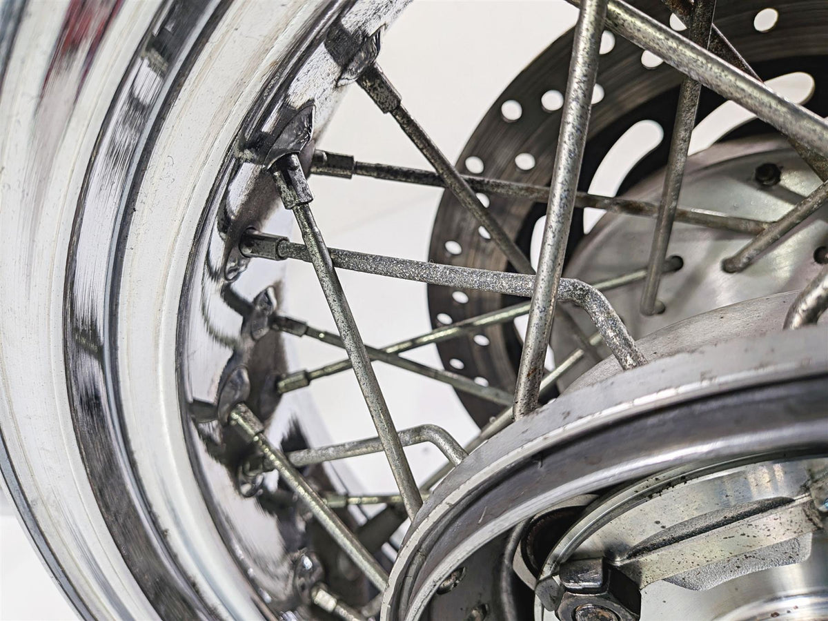 2007 Yamaha XVS1100 V-Star Custom 18x2.15 15x4.5 Front Rear Spoke Wheel Rim Set 94421-18614 {{ shop.shopifyCountryName }} - Mototech271