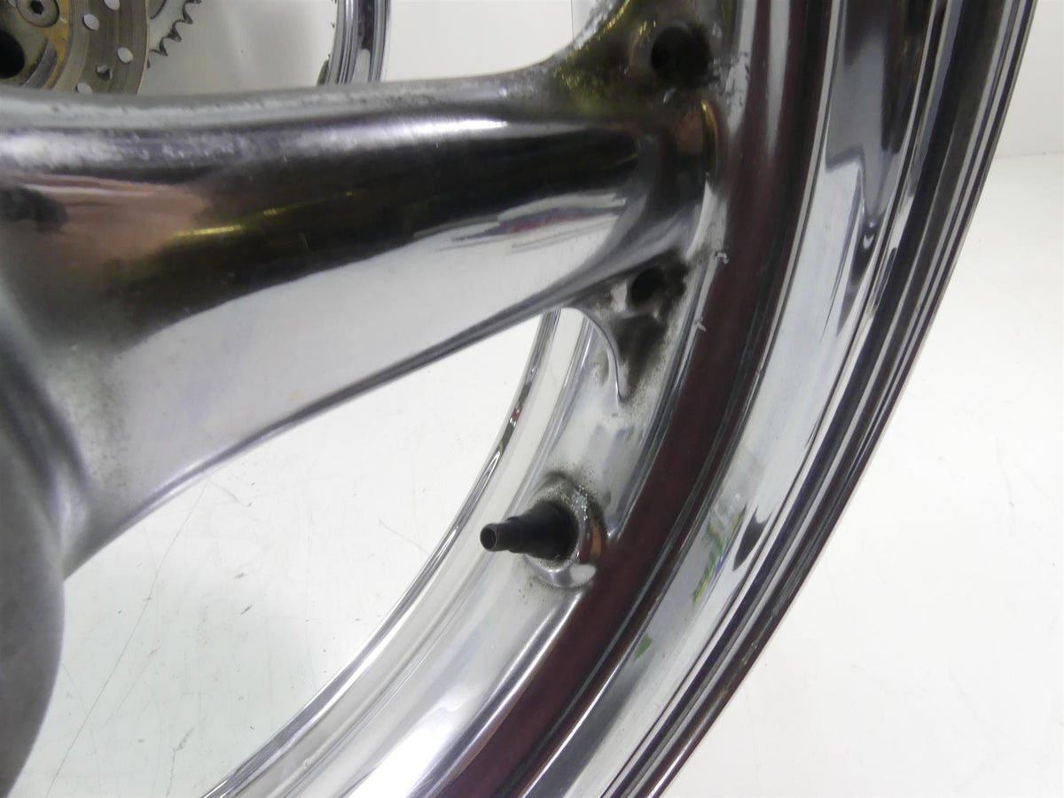 2001 Kawasaki ZX600J2 ZX6R Ninja Front Rear Chrome Wheel Rim Set 41073-1659 {{ shop.shopifyCountryName }} - Mototech271