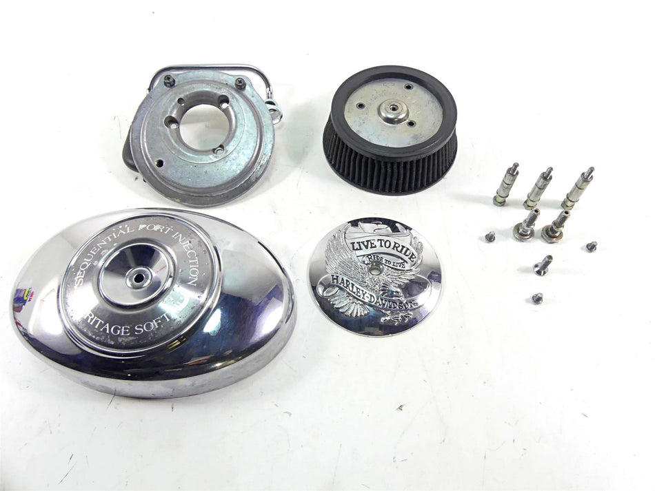 2002 Harley FLSTCI Softail Heritage Air Breather Cleaner Filter Set 29121-01 {{ shop.shopifyCountryName }} - Mototech271
