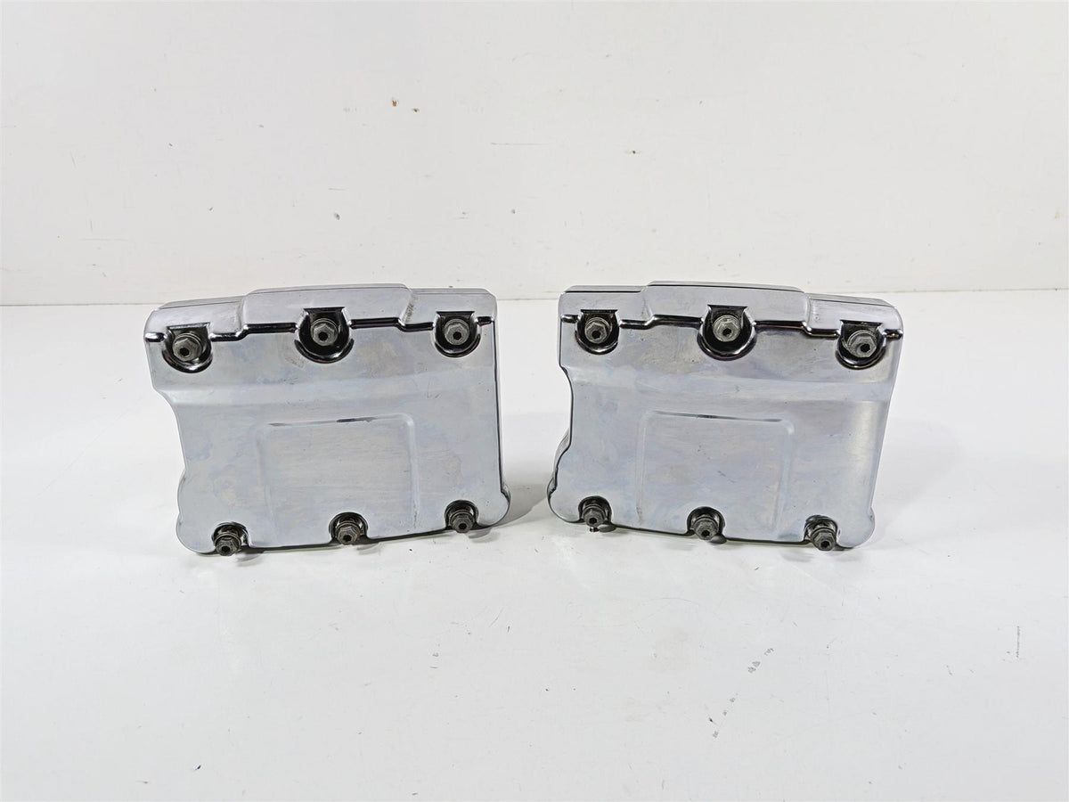 2012 Harley Softail FLSTF Fat Boy Chrome Rocker Box & Valve Cover Set 17543-99A {{ shop.shopifyCountryName }} - Mototech271