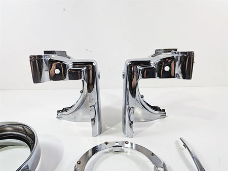 Harley Touring Aftermarket Chrome Road King Headlight Cover Nacelle Set {{ shop.shopifyCountryName }} - Mototech271