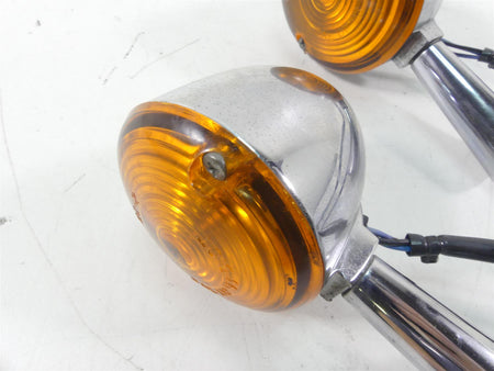 2000 Harley Dyna FXR4 CVO Super Glide Front Chrome Blinker Turn Signals 68395-95 {{ shop.shopifyCountryName }} - Mototech271