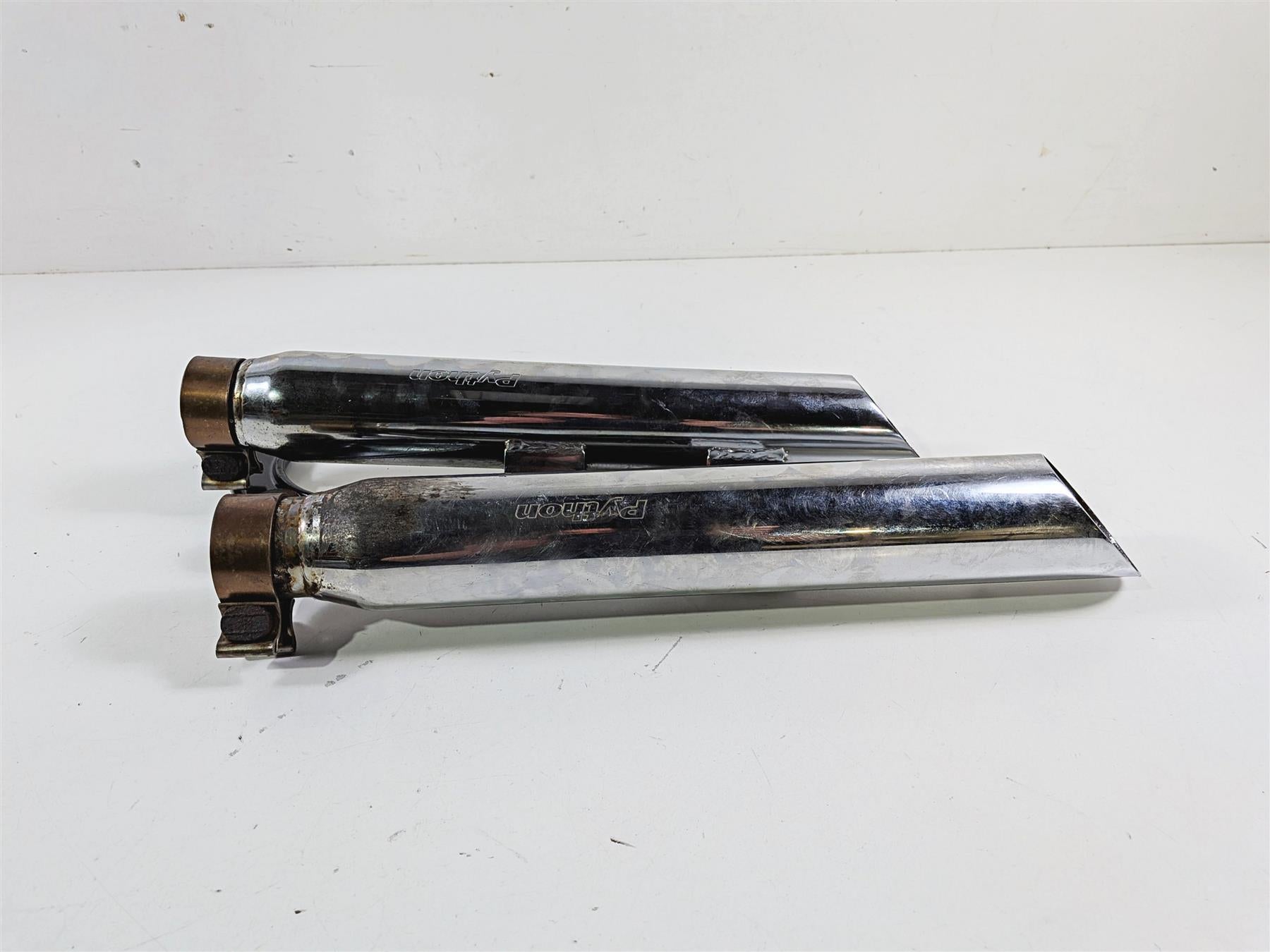 2012 Harley Softail FLSTF Fat Boy Python Slash Cut Slip On Muffler {{ shop.shopifyCountryName }} - Mototech271