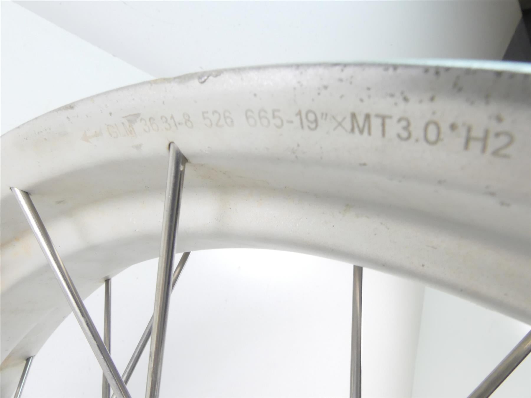 2013 BMW R1200GS GSW K50 Straight Front 19x3 Spoke Wheel Rim 36318528530 {{ shop.shopifyCountryName }} - Mototech271