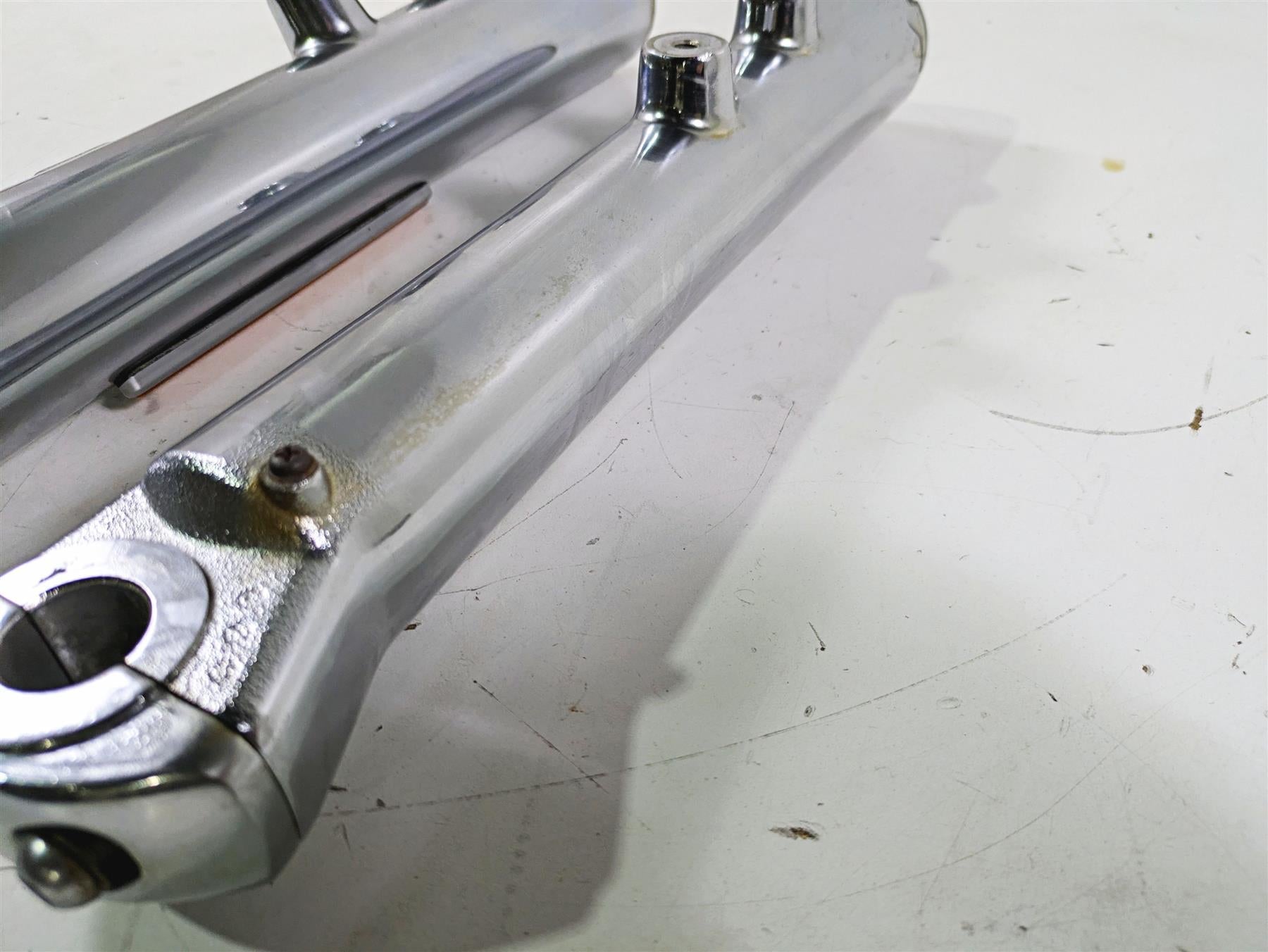 2003 Harley Softail FXSTDI Deuce 100th Front Fork Lower Chrome Leg Set 46068-00 {{ shop.shopifyCountryName }} - Mototech271