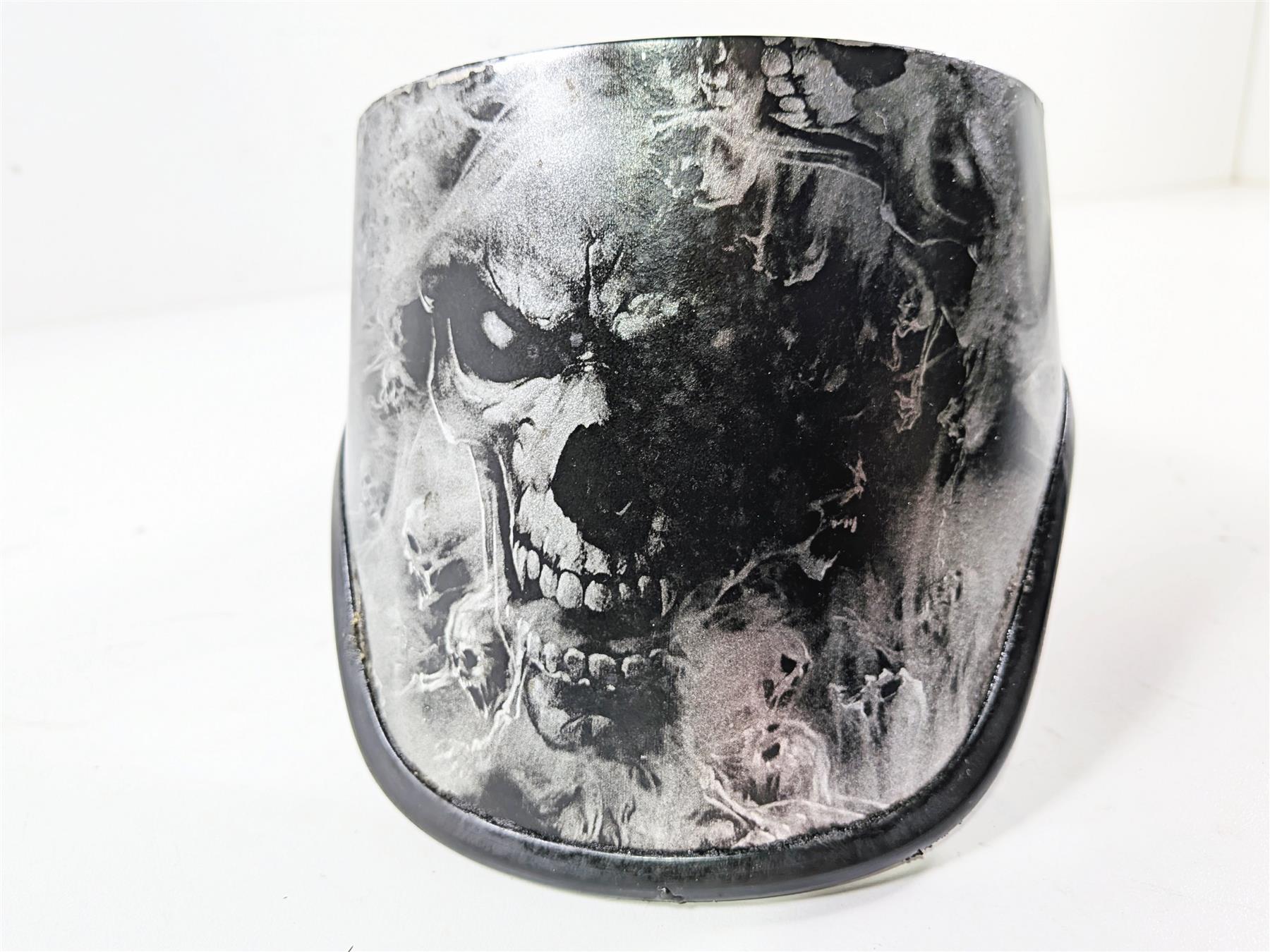 1990 Harley Touring FLHTC Electra Glide Tank Cover Custom Skull Paint 61282-03 {{ shop.shopifyCountryName }} - Mototech271