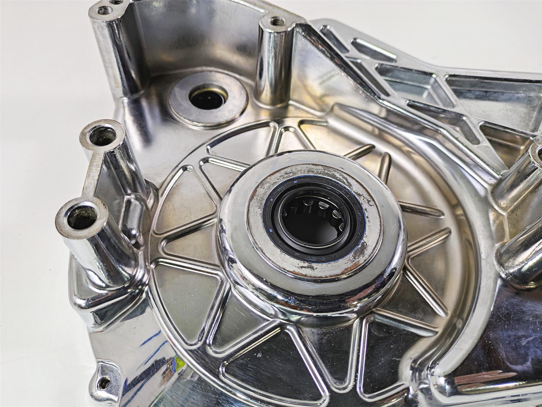 2002 Big Dog Pitbull Chrome Inner Primary Drive Clutch Cover {{ shop.shopifyCountryName }} - Mototech271