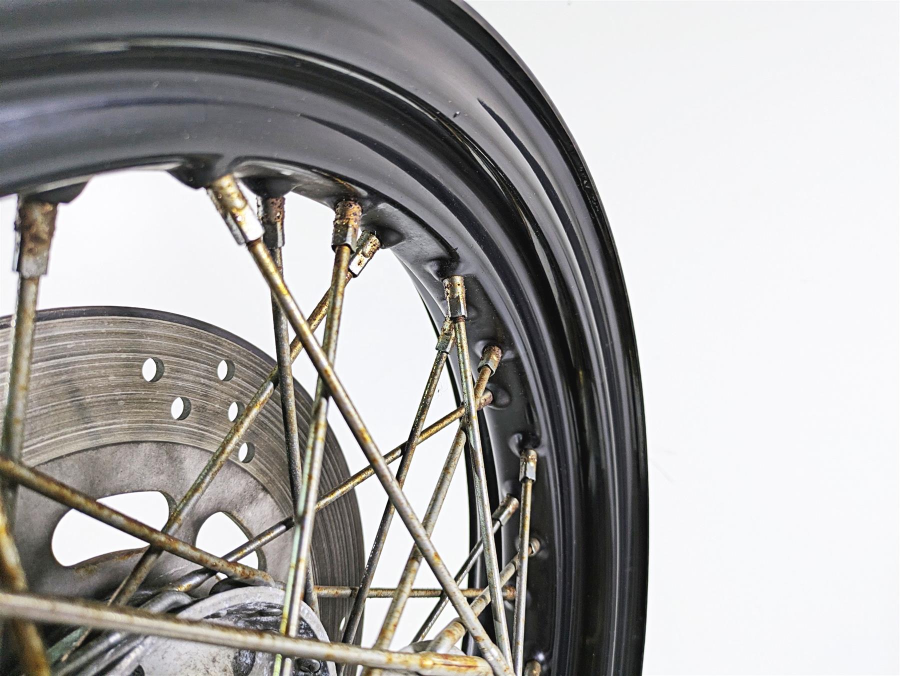 2008 Harley FLSTSB Cross Bones Straight 16x3 Front Wheel Spoke Rim 44937-08 {{ shop.shopifyCountryName }} - Mototech271
