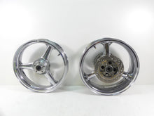 Load image into Gallery viewer, 2001 Kawasaki ZX600J2 ZX6R Ninja Front Rear Chrome Wheel Rim Set 41073-1659
